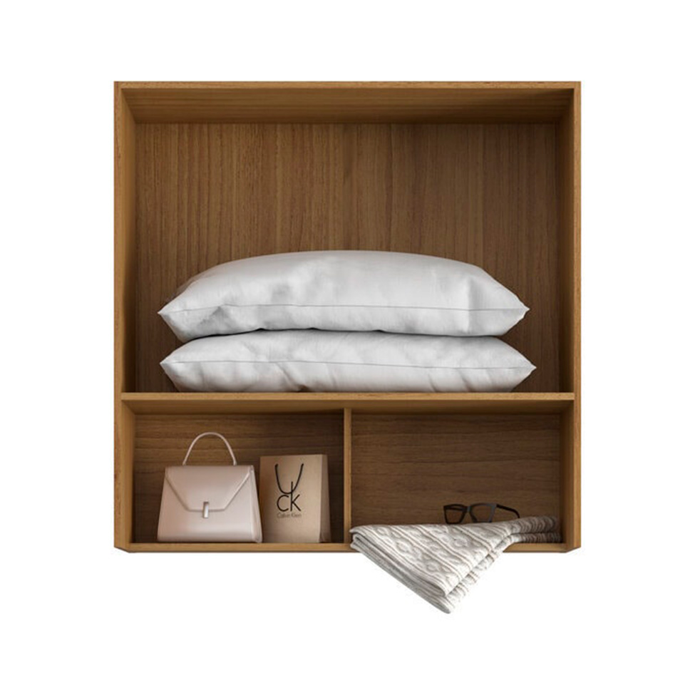 Guarda-Roupa Modulado Aéreo Altezza Trend 2 Portas Freijó e Titânio