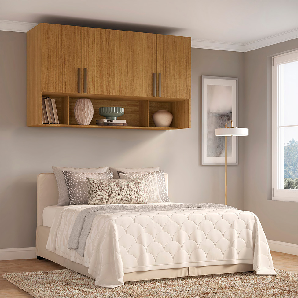 Guarda-Roupa Modulado Aéreo Altezza Trend 4 Portas Freijó 150 cm