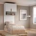 Guarda-Roupa Modulado Aéreo com Cabeceira Altezza Clean 2 Portas Branco