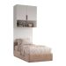 Guarda-Roupa Modulado Aéreo com Cabeceira Altezza Clean 2 Portas Branco