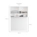 Guarda-Roupa Modulado Aéreo com Cabeceira Altezza Clean 4 Portas Branco 150 cm
