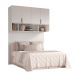 Guarda-Roupa Modulado Aéreo com Cabeceira Altezza Clean 4 Portas Branco 150 cm