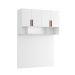 Guarda-Roupa Modulado Aéreo com Cabeceira Altezza Clean 4 Portas Branco 170 cm