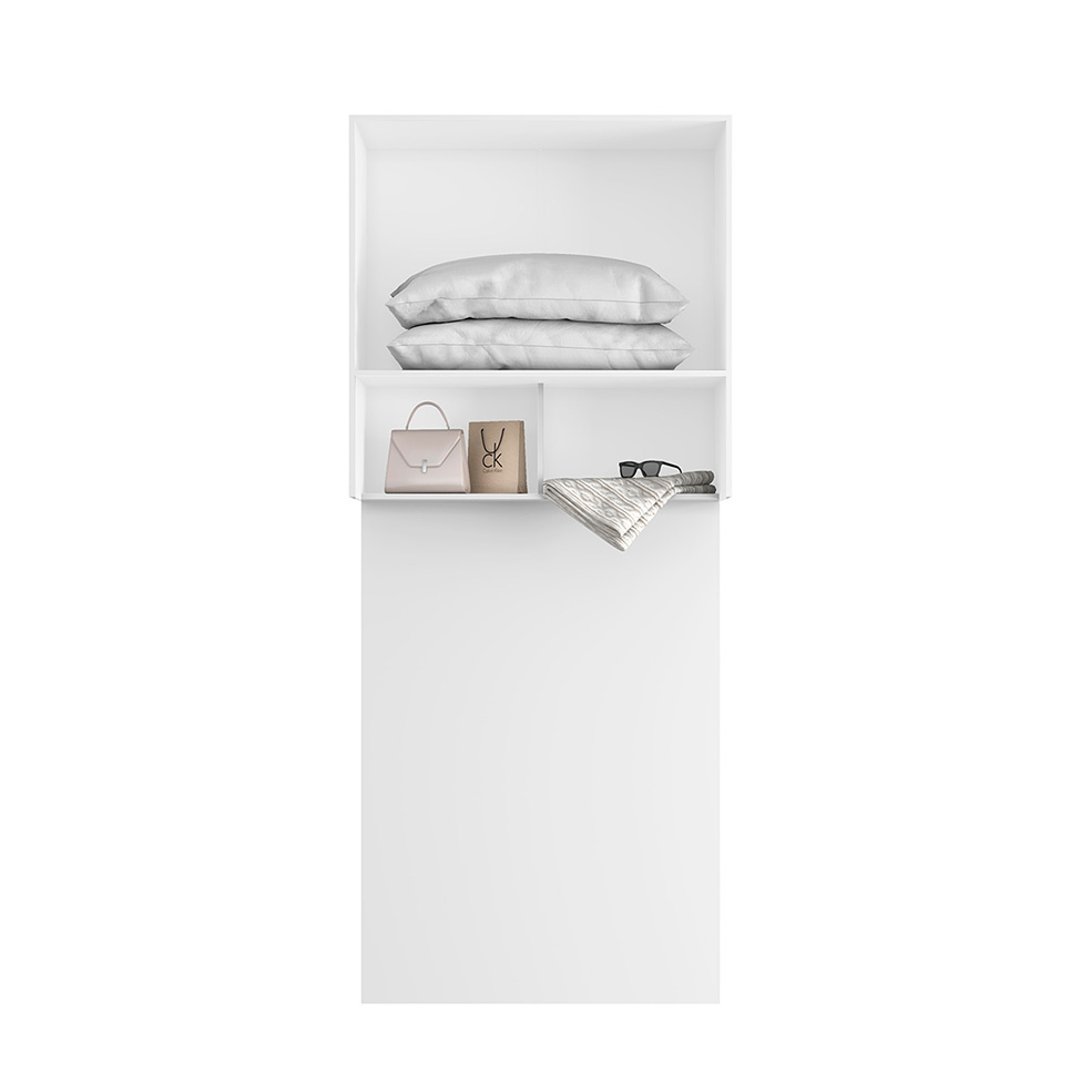 Guarda-Roupa Modulado Aéreo com Cabeceira Altezza Trend 2 Portas Branco