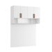 Guarda-Roupa Modulado Aéreo com Cabeceira Altezza Trend 4 Portas Branco 150 cm