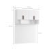 Guarda-Roupa Modulado Aéreo com Cabeceira Altezza Trend 4 Portas Branco 170 cm
