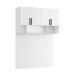Guarda-Roupa Modulado Aéreo com Cabeceira Altezza Trend 4 Portas Branco 170 cm