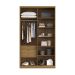 Guarda-Roupa Modulado Altezza 2 Portas 3 Gavetas Freijó