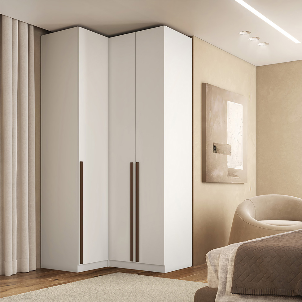 Guarda-Roupa Modulado Altezza 3 Portas 3 Gavetas Branco 125 cm