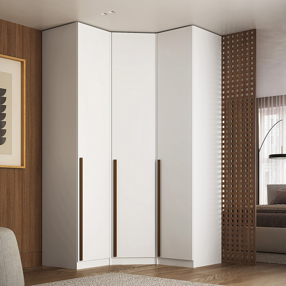 Guarda-Roupa Modulado Altezza 3 Portas 3 Gavetas Branco 131 cm