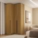 Guarda-Roupa Modulado Altezza 3 Portas 3 Gavetas Freijó 125 cm