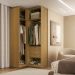 Guarda-Roupa Modulado Altezza 3 Portas 3 Gavetas Freijó e Titânio 125 cm