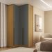 Guarda-Roupa Modulado Altezza 3 Portas 3 Gavetas Freijó e Titânio 125 cm