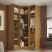 Guarda-Roupa Modulado Altezza 3 Portas 3 Gavetas Freijó e Titânio 131 cm