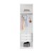 Guarda-Roupa Modulado Altezza Clean 2 Portas 3 Gavetas Branco 70 cm