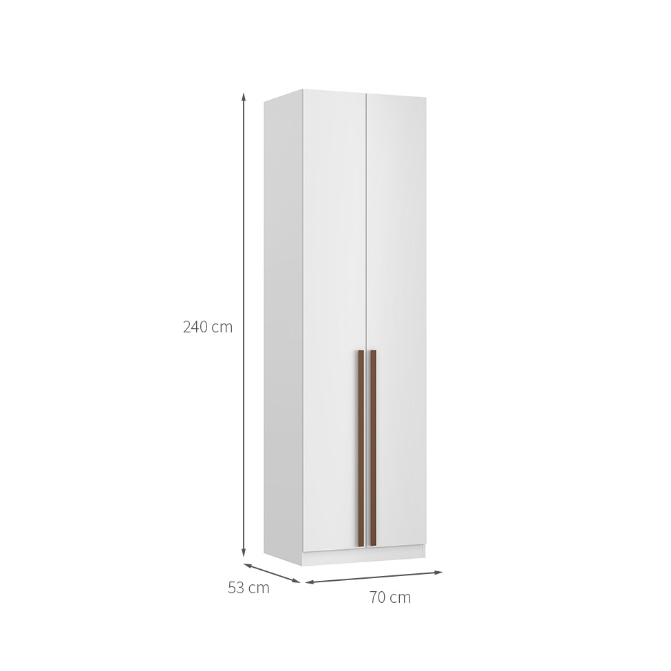 Guarda-Roupa Modulado Altezza Trend 2 Portas 3 Gavetas Branco
