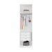 Guarda-Roupa Modulado Altezza Trend 2 Portas 3 Gavetas Branco 90 cm