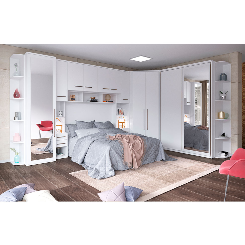 Guarda-Roupa Modulado Elite 1 Porta 2 Gavetas Branco