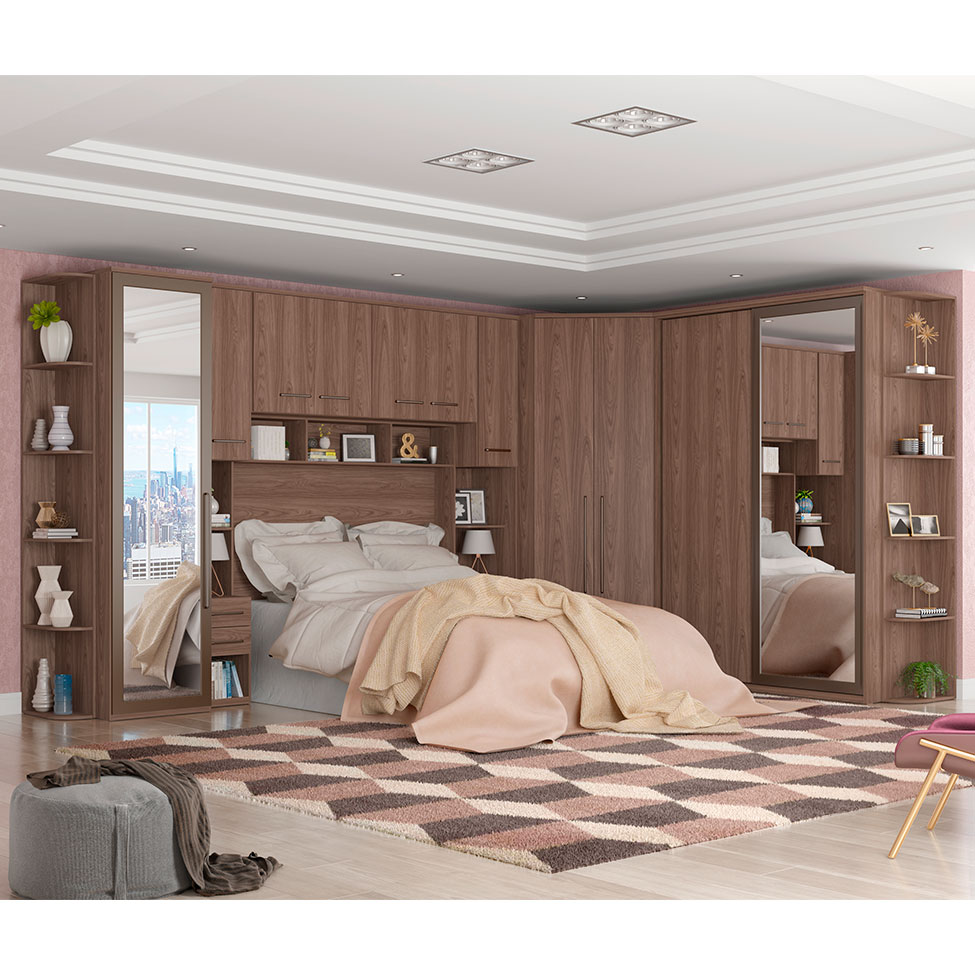 Guarda-Roupa Modulado Elite 1 Porta 2 Gavetas Capuccino