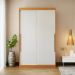 Guarda-Roupa Modulado Gênova 2 Portas 2 Gavetas Freijó e Off White