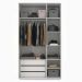 Guarda-Roupa Modulado Raven 3 Portas 3 Gavetas Branco e Nature