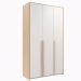 Guarda-Roupa Modulado Raven 3 Portas 3 Gavetas Branco e Nature