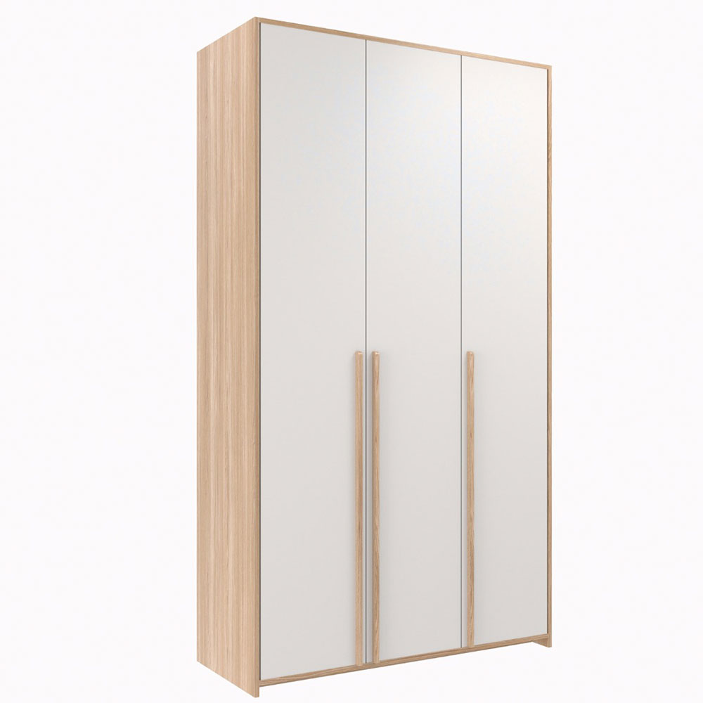 Guarda-Roupa Modulado Raven 3 Portas 3 Gavetas Branco e Nature
