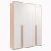 Guarda-Roupa Modulado Raven 4 Portas 3 Gavetas Branco e Nature