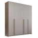 Guarda-Roupa Modulado Raven 5 Portas 3 Cinza e Nogueira