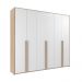 Guarda-Roupa Modulado Raven 6 Portas 6 Gavetas Branco e Nature