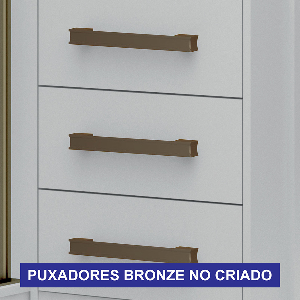 Guarda-Roupa Modulado Sparta New 4 Portas 7 Gavetas Branco