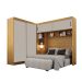 Guarda-Roupa Modulado Sparta New Flex 4 Portas 7 Gavetas Cinamomo e Off White