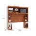 Guarda-Roupa Modulado com Cabeceira Gênova 2 PT 2 GV Freijó Wood e Off White
