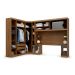 Guarda-Roupa Modulado com Cabeceira Gênova 6 Portas 4 Gavetas Ipê Wood e Grafite