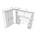 Guarda-Roupa Modulado com Cabeceira Gênova 6 Portas 4 Gavetas Ipê Wood e Grafite