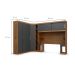 Guarda-Roupa Modulado com Cabeceira Gênova 6 Portas 4 Gavetas Ipê Wood e Grafite