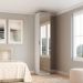 Guarda-Roupa Modulado com Espelho Altezza 1 Porta 3 Gavetas Branco