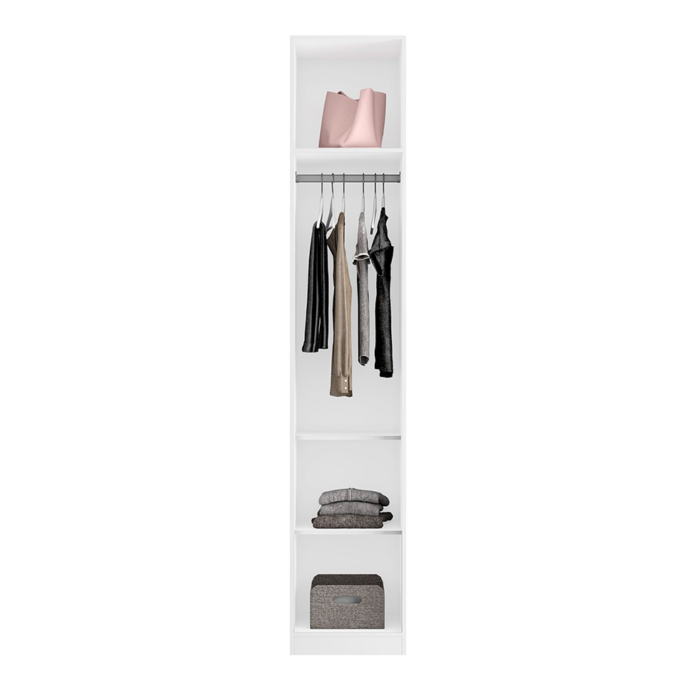 Guarda-Roupa Modulado com Espelho Altezza 1 Porta Branco