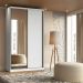 Guarda-Roupa Modulado com Espelho Altezza 2 Portas 3 Gavetas Branco