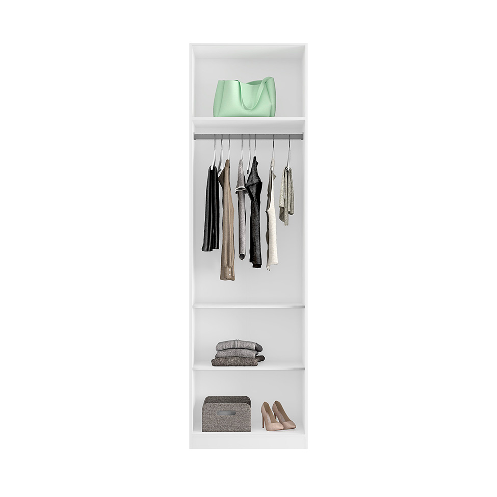 Guarda-Roupa Modulado com Espelho Altezza 2 Portas Branco 90 cm