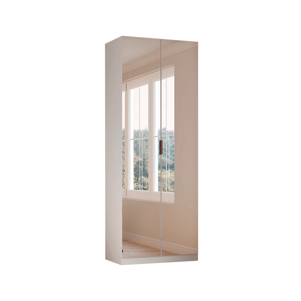 Guarda-Roupa Modulado com Espelho Altezza 2 Portas Branco 90 cm