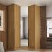Guarda-Roupa Modulado com Espelho Altezza 3 Portas 3 Gavetas Freijó