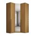 Guarda-Roupa Modulado com Espelho Altezza 3 Portas 3 Gavetas Freijó