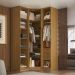Guarda-Roupa Modulado com Espelho Altezza 3 Portas 3 Gavetas Freijó e Titânio