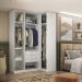 Guarda-Roupa Modulado com Espelho Altezza 4 Portas 3 Gavetas Branco