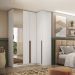 Guarda-Roupa Modulado com Espelho Altezza 4 Portas 3 Gavetas Branco