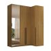 Guarda-Roupa Modulado com Espelho Altezza 4 Portas 3 Gavetas Freijó
