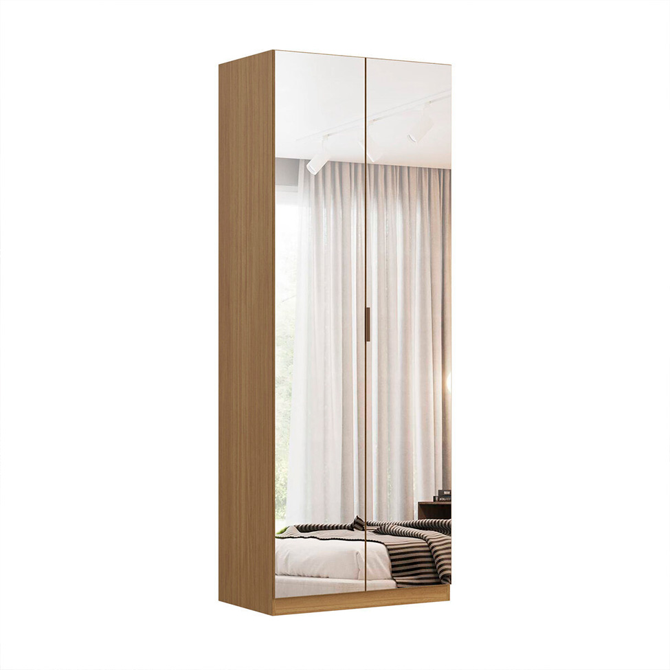 Guarda-Roupa Modulado com Espelho Altezza Trend 2 Portas 3 Gavetas Freijó