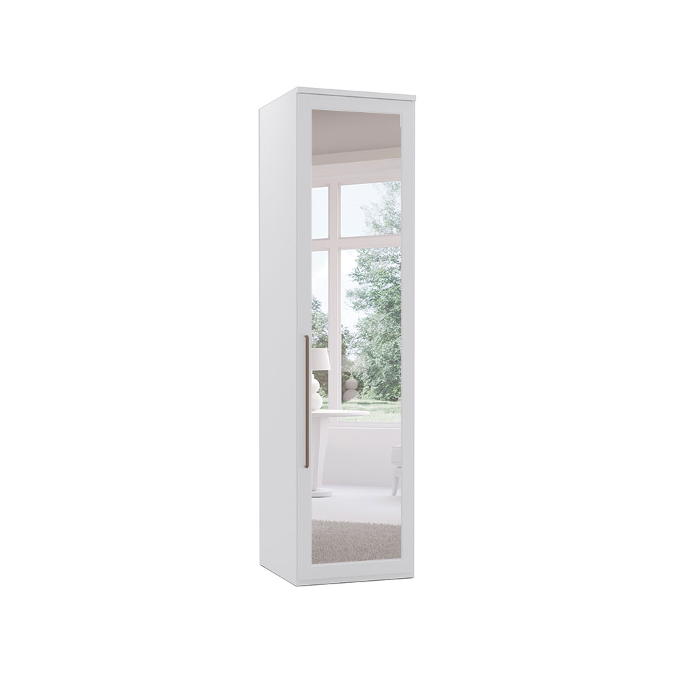 Guarda-Roupa Modulado com Espelho Elite I 1 Porta 3 Gavetas Branco