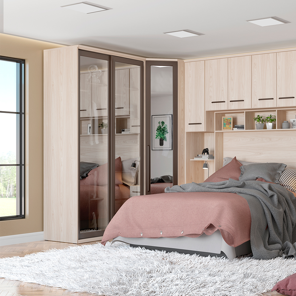 Guarda-Roupa Modulado com Espelho Elite I 1 Porta Vanilla